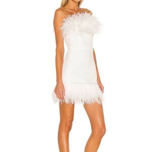 Bronx and Banco White Strapless Bodycon Dress